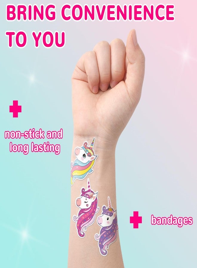 Panelee 60 Pcs Unicorn Kids Bandages Gift Kawaii Cute Cartoon Unicorn Bandages for Girls 10 Style Flexible Waterproof Breathable Self Adhesive Wound Care Set for Girl Boy Princess Children Toddler - Image 5